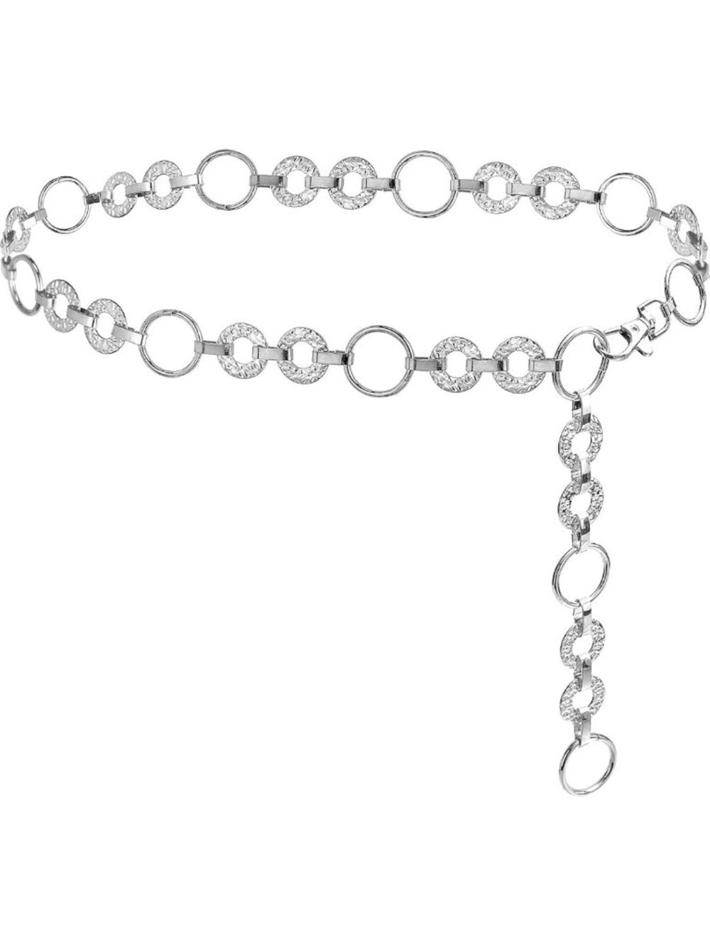 Stylish Women's Metal Hollow Circle Chain Belt for Dresses & Jeans - Versatile - Picture 1 of 6